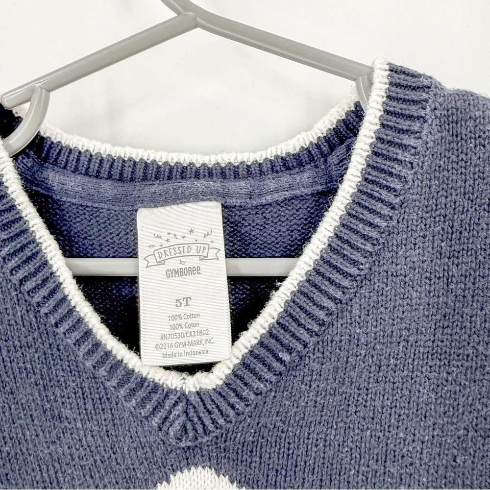 Gymboree Nautical Blue and White Knit Vest